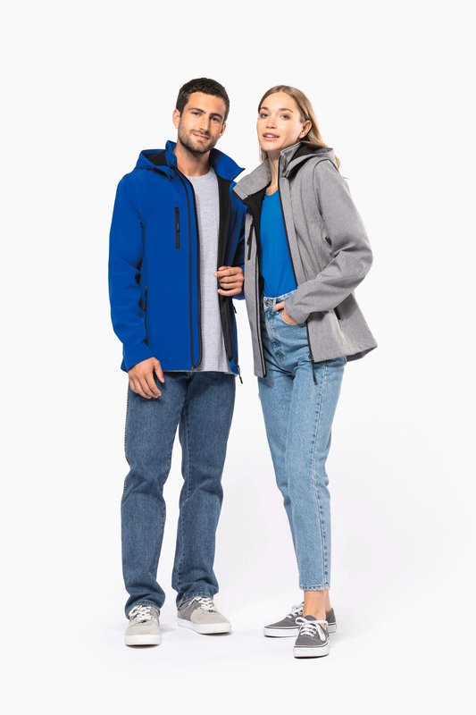 Veste Softshell 3 couches à capuche avec manches amovibles unisexe – Image 16