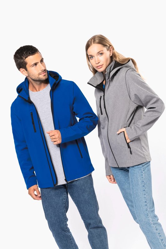 Veste Softshell 3 couches à capuche avec manches amovibles unisexe – Image 14