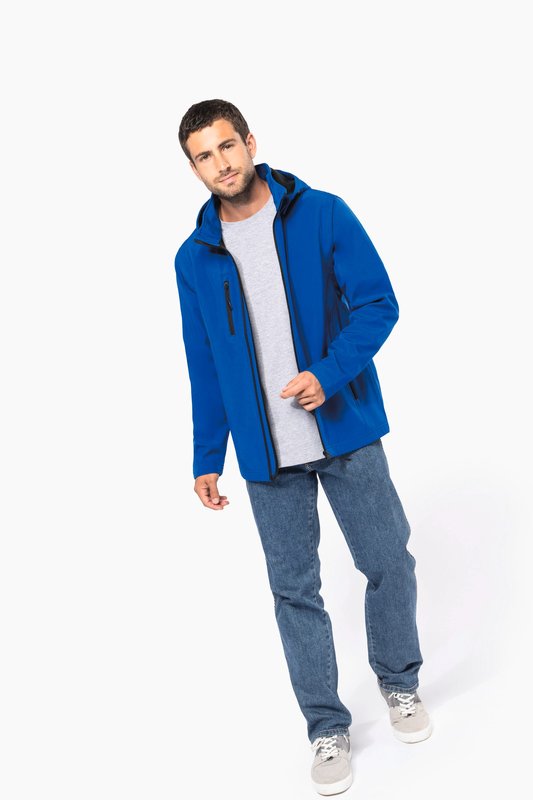 Veste Softshell 3 couches à capuche avec manches amovibles unisexe – Image 8