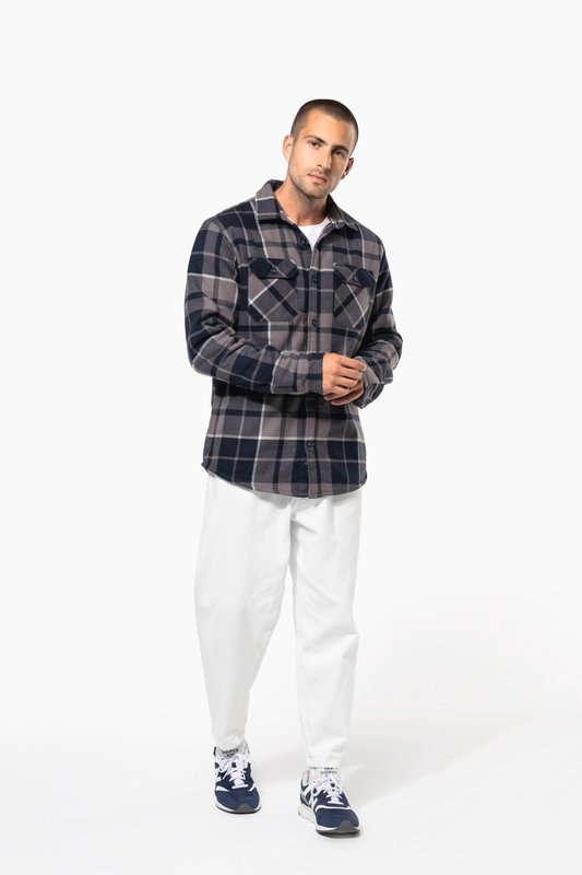 Surchemise à carreaux doublée sherpa homme – Image 11