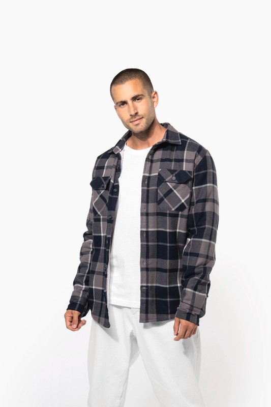 Surchemise à carreaux doublée sherpa homme – Image 9