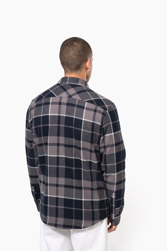 Surchemise à carreaux doublée sherpa homme – Image 3