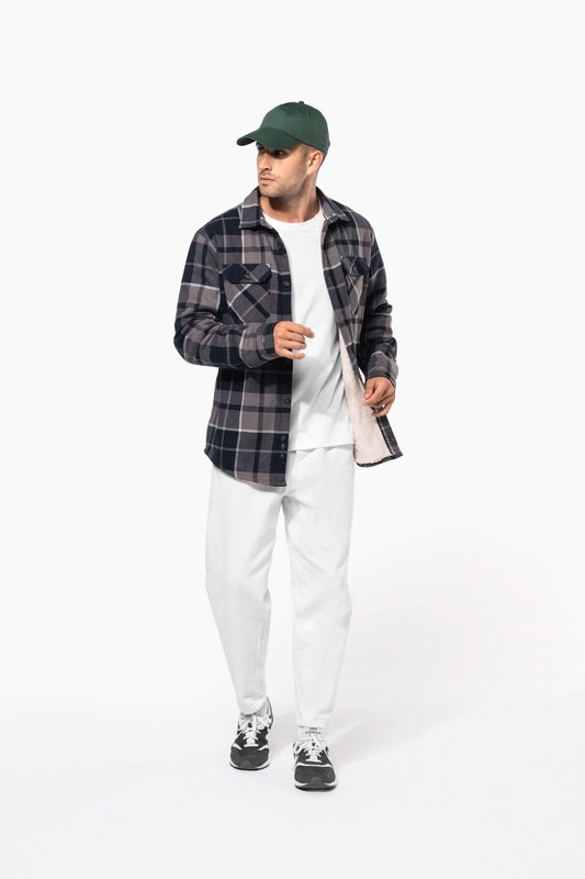 Surchemise à carreaux doublée sherpa homme – Image 13