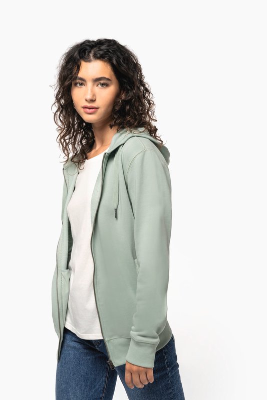 Sweat-shirt french terry écoresponsable zippé à capuche unisexe – Image 13