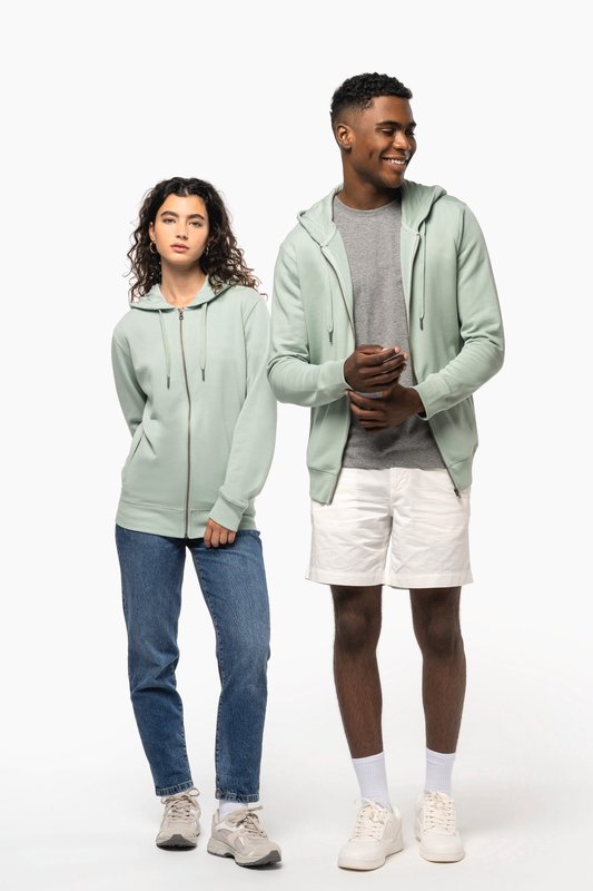 Sweat-shirt french terry écoresponsable zippé à capuche unisexe – Image 14