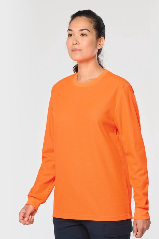 T-shirt unisexe écoresponsable manches longues coton/polyester – Image 7