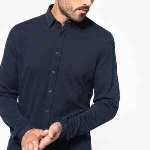 Chemise maille piquée manches longues