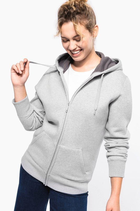 Sweat-shirt zippé capuche unisexe – Image 3