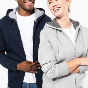 Sweat-shirt zippé capuche unisexe