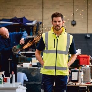 Bodywarmer softshell haute visibilité