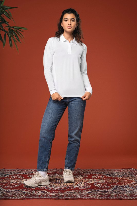 Polo piqué manches longues Bio180 femme – Image 11