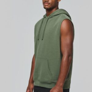Sweat-shirt à capuche sans manches unisexe