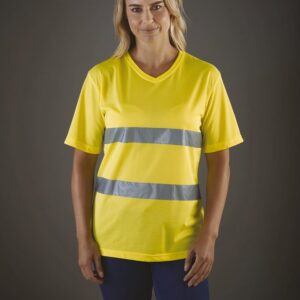 T-shirt col V haute visibilité Top Cool