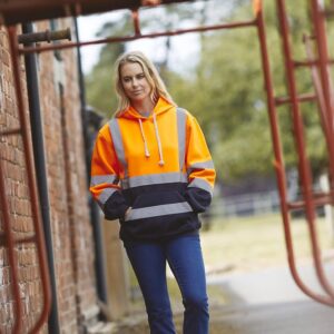 Sweatshirt capuche haute visibilité