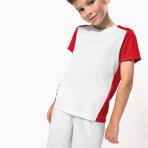 T-shirt de sport écoresponsable bicolore enfant