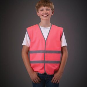 Gilet avec bordures et bandes réfléchissantes