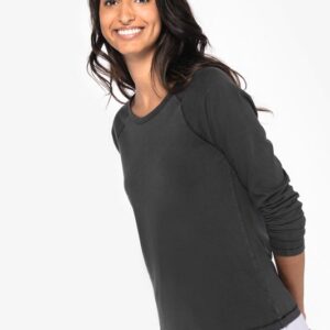 T-shirt écoresponsable raglan manches longues femme