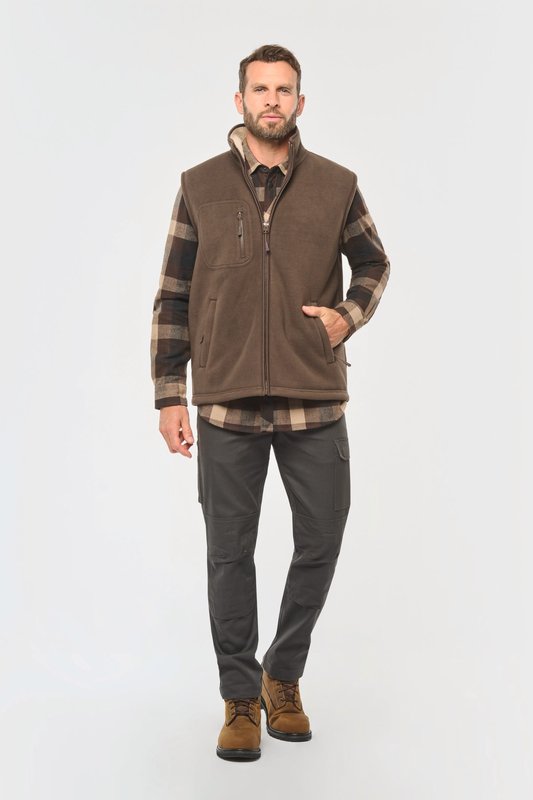 Bodywarmer polaire avec intérieur sherpa unisexe – Image 7