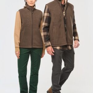 Bodywarmer polaire avec intérieur sherpa unisexe