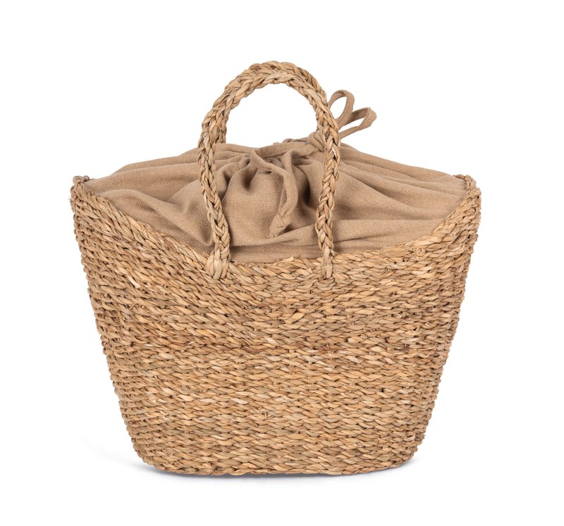 Sac panier demi-lune en jonc de mer – Image 2