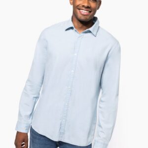 Chemise écoresponsable délavée coton twill homme