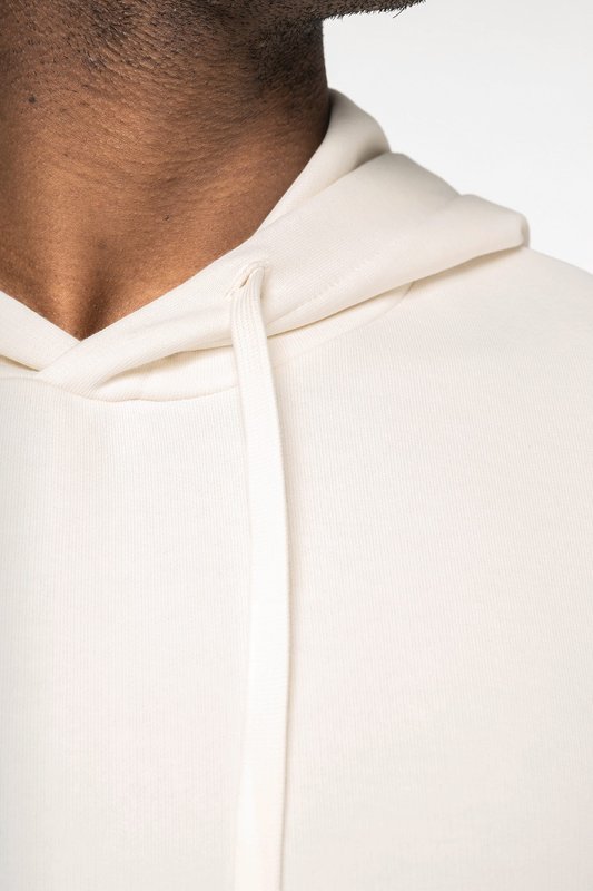 Sweat-shirt écoresponsable à capuche à épaules tombantes manches courtes French Terry unisexe – Image 8