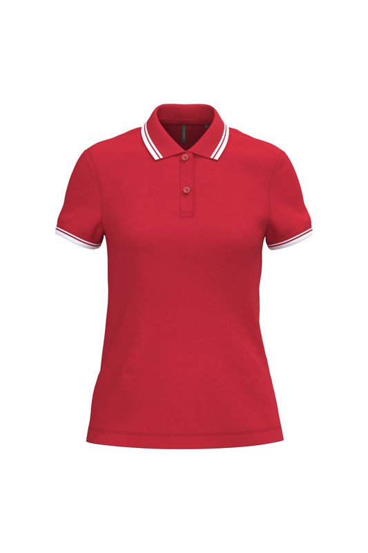 Polo femme manches courtes à liserés contrastés – Image 12