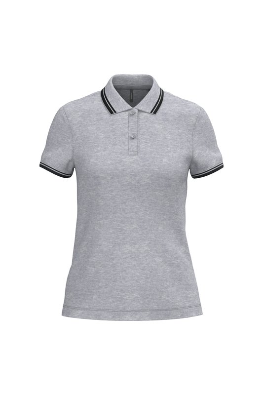 Polo femme manches courtes à liserés contrastés – Image 11