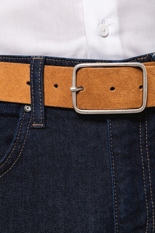 Ceinture cuir velours homme – Image 3