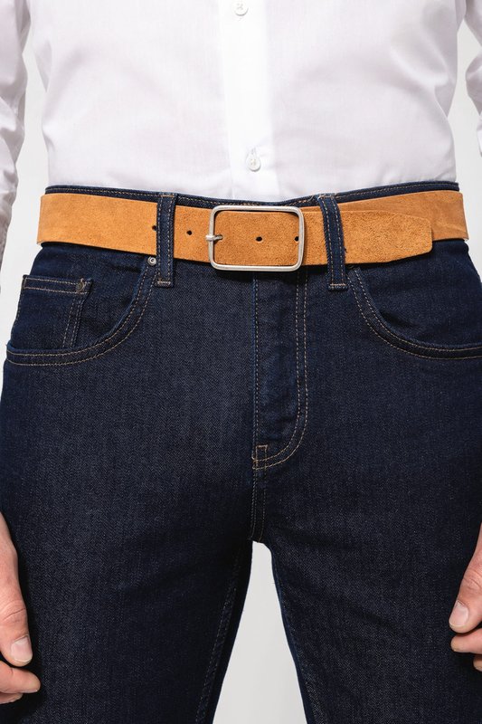 Ceinture cuir velours homme