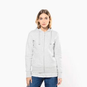 Sweat-shirt zippé capuche femme