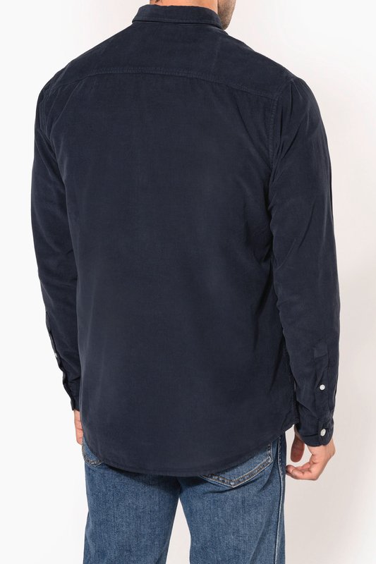 Chemise manches longues en velours homme – Image 9