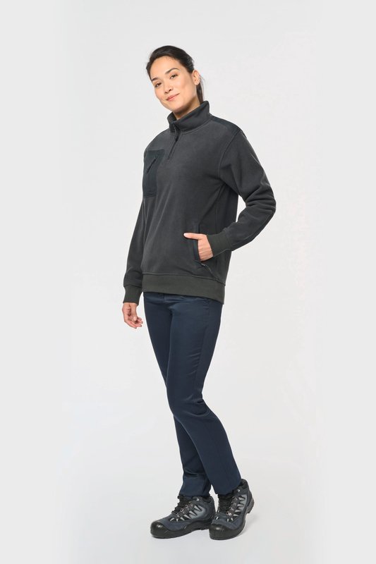 Polaire écoresponsable col zippé unisexe – Image 49