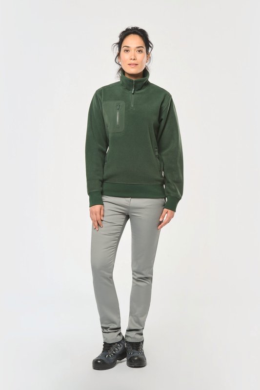 Polaire écoresponsable col zippé unisexe – Image 33