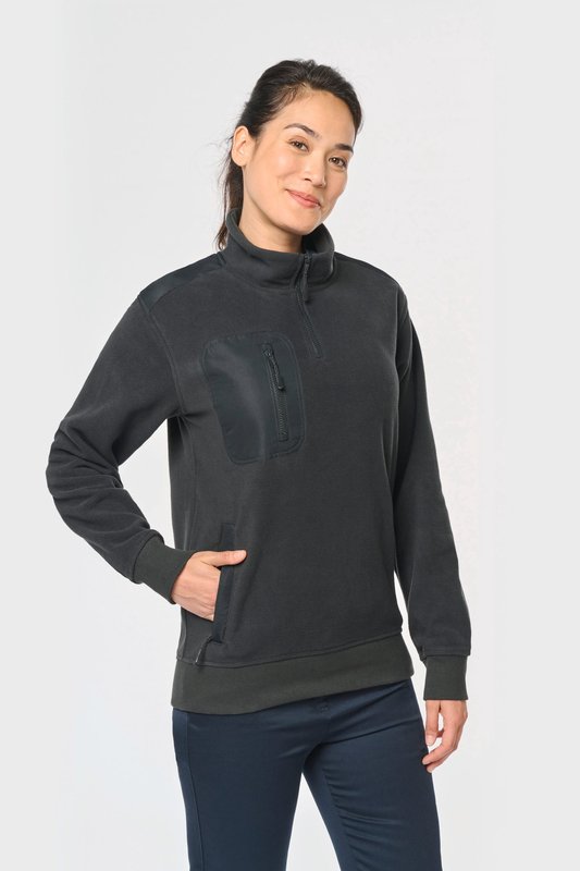 Polaire écoresponsable col zippé unisexe – Image 5