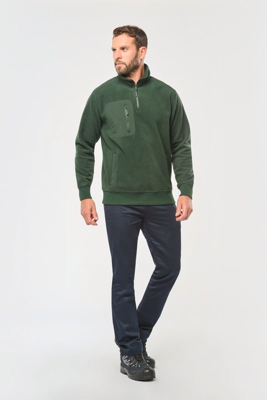 Polaire écoresponsable col zippé unisexe – Image 40