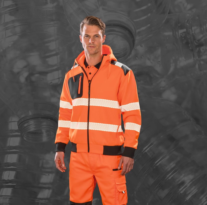 Sweat-shirt à capuche de sécurité recyclé