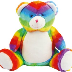 Peluche zippée Ours multicolore