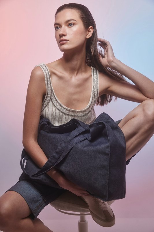 Grand sac shopping denim – Image 3