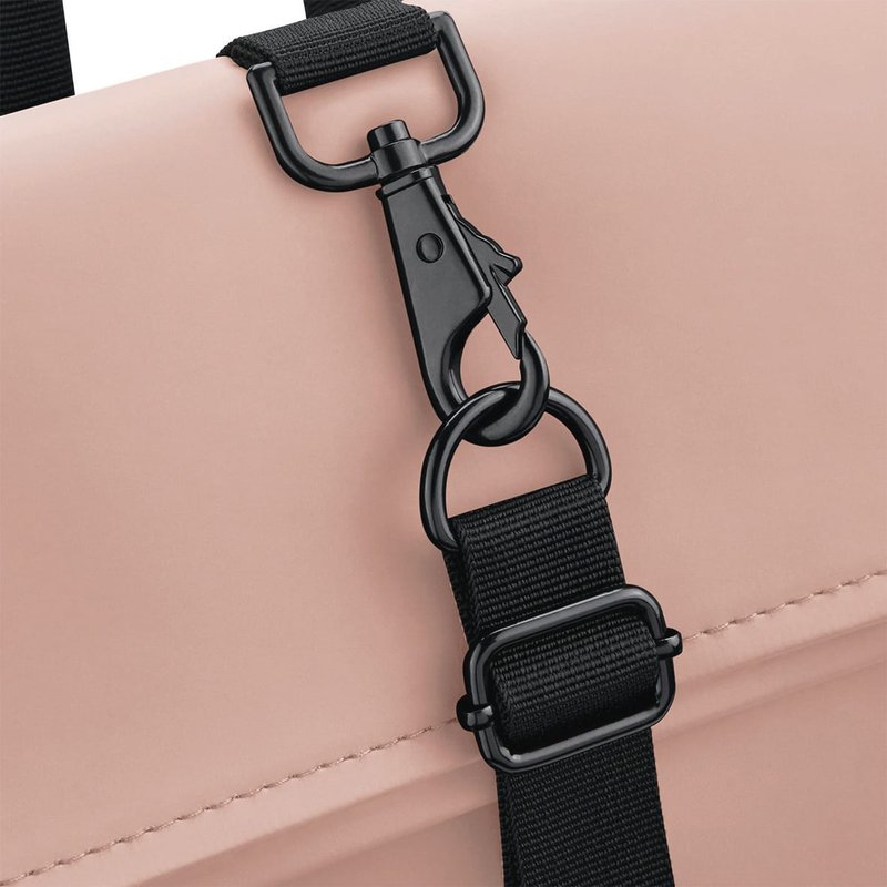 Sac à dos avec rabat roll-top en polyuréthane mat – Image 9