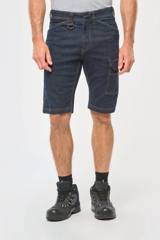 Bermuda denim multipoches homme