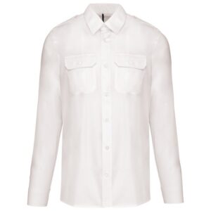 Chemise pilote manches longues homme