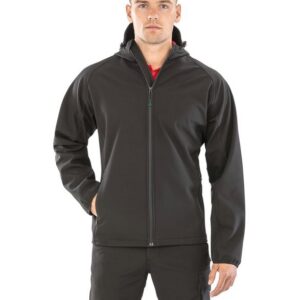 Veste softshell recyclée 3 couches à capuche homme