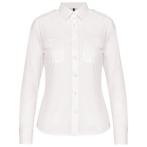 Chemise pilote manches longues femme