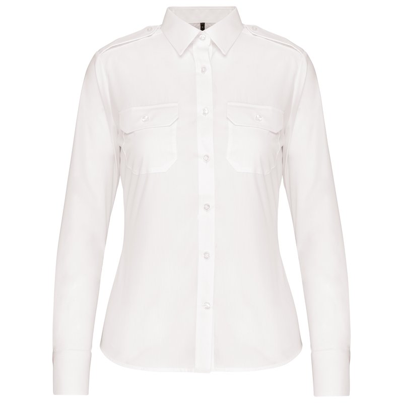 Chemise pilote manches longues femme