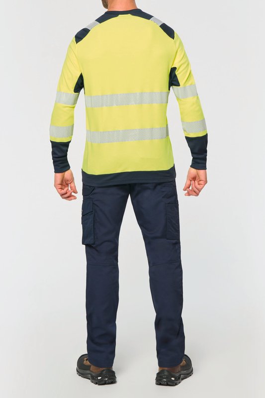 T-shirt de sécurité recyclé col rond manches longues unisexe – Image 18