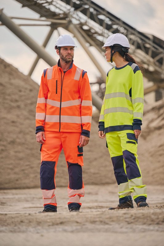 T-shirt de sécurité recyclé col rond manches longues unisexe – Image 16