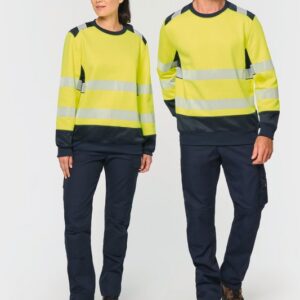 Sweat-shirt de sécurité recyclé col rond unisexe