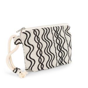 Pochette zippée recyclée - Motif vague