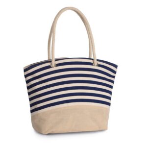 Sac shopping style marin en toile de jute